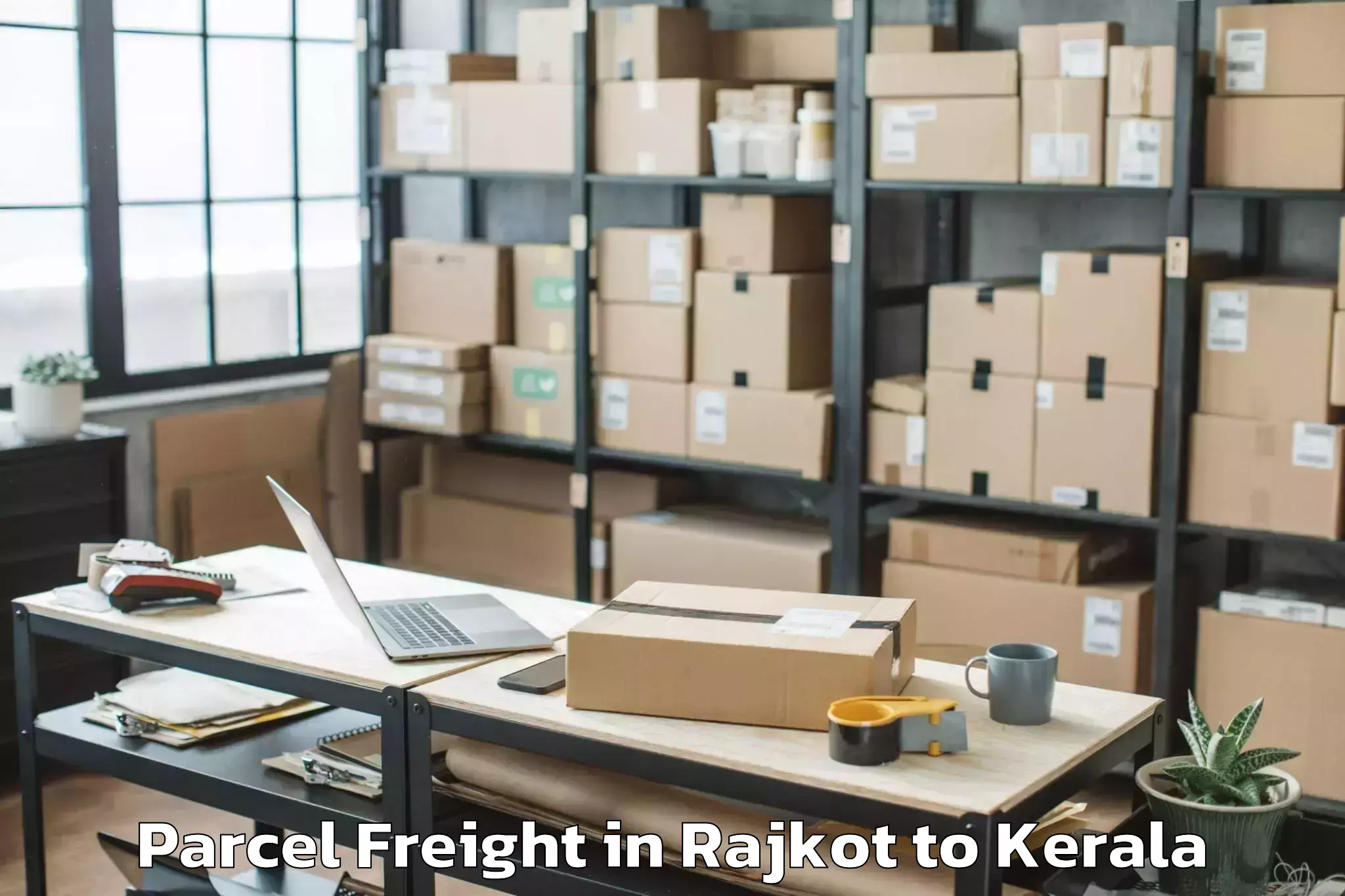 Hassle-Free Rajkot to Sree Chitra Thirunal Institute Parcel Freight